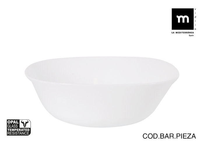 La Mediterranea Ensaladera Opal Palaos 19 cm (Pack de 48 Unidades) La Mediterranea Ensaladera Opal Palaos 19 cm (Pack de 48 Unidades)
