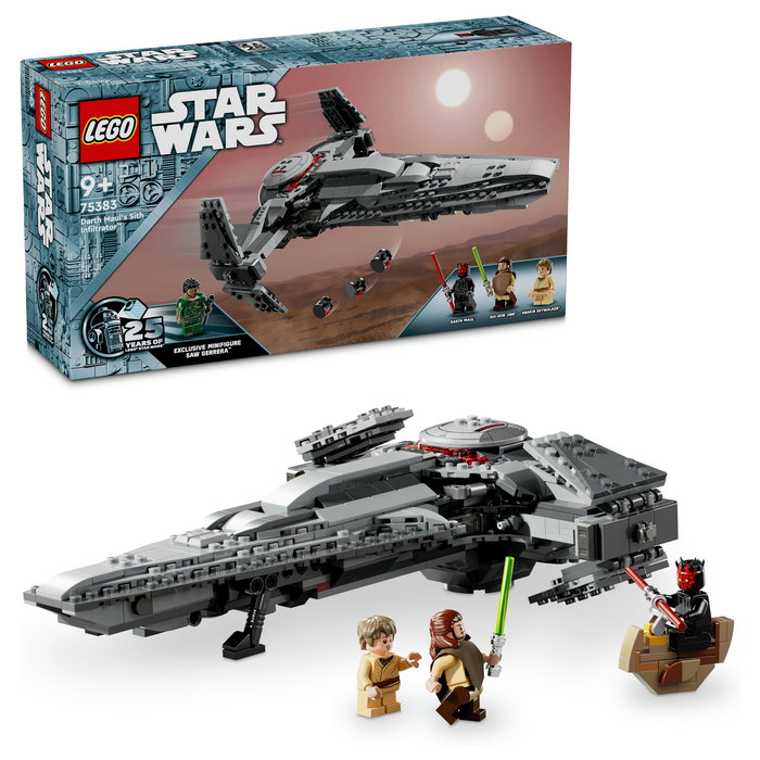 LEGO Star Wars 75383 Darth Mauls Sith Infiltrator Juego de Construcción 640 Piezas 9+ LEGO Star Wars 75383 Darth Mauls Sith Infiltrator Juego de Construcción 640 Piezas 9+