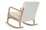 DKD Home Decor Mecedora de Lino y Rubberwood Beige