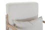 DKD Home Decor Mecedora de Lino y Rubberwood Beige