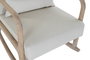 DKD Home Decor Mecedora de Lino y Rubberwood Beige