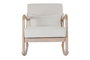 DKD Home Decor Mecedora de Lino y Rubberwood Beige