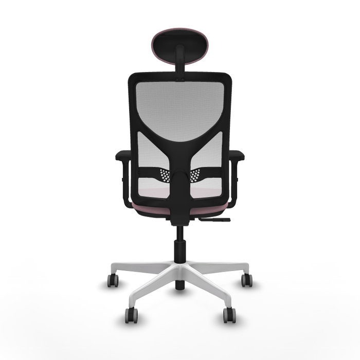 PIQUERAS Y CRESPO Silla de oficina Motilla Rosa y Blanco con Mecanismo Sincro PIQUERAS Y CRESPO Silla de oficina Motilla Rosa y Blanco con Mecanismo Sincro