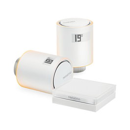 Netatmo NVP01-DE Termostato Inteligente para Radiador Starter Pack, Blanco, Control Giratorio 5-30°C, Wi-Fi 2.4 MHz, con Pilas AA (Versión Alemania)