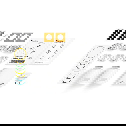 Netatmo NVP01-DE Termostato Inteligente para Radiador Starter Pack, Blanco, Control Giratorio 5-30°C, Wi-Fi 2.4 MHz, con Pilas AA (Versión Alemania)