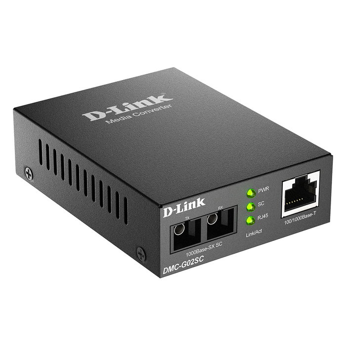 D-Link DMC-G02SC Conversor de medios Gigabit 100/1000Base-T a 1000Base-SX SC Multimodo (550m)