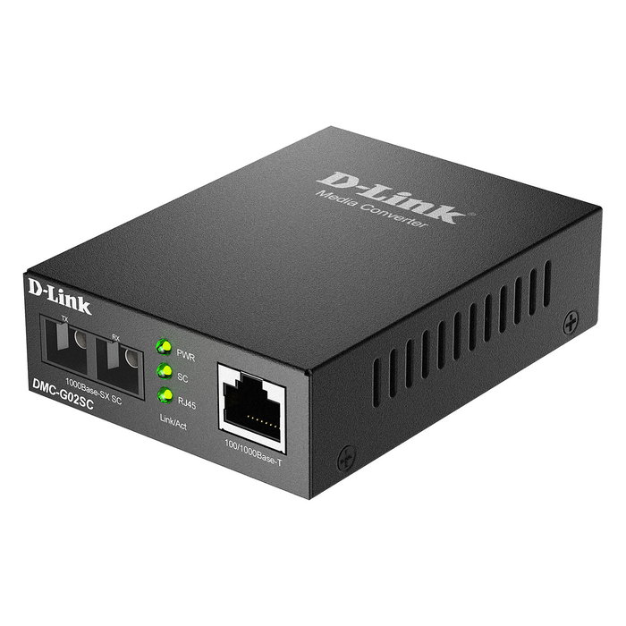 D-Link DMC-G02SC Conversor de medios Gigabit 100/1000Base-T a 1000Base-SX SC Multimodo (550m)