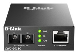 D-Link DMC-G02SC/B Convertidor de Medios 1000 Mbit/s Gigabit Ethernet a Fibra Óptica 1000Base-SX Multimodo SC, 550m