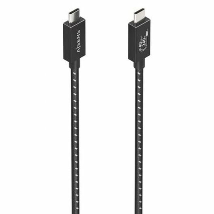 Aisens Cable USB4 Gen3x2 USB-C a USB-C Negro 1m 40Gbps 240W