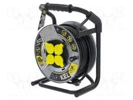 KEL Prolongador de alimentación H05RR-F 3G2,5mm2 30m Negro