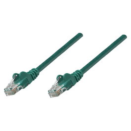 Intellinet Cable de Red Patch Cat6A, Cobre S/FTP LSZH, 0.25 m, Verde, RJ45 Macho, Chapado en Oro, GHMT