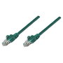 Intellinet Cable de Red Patch Cat6A, Cobre S/FTP LSZH, 0.25 m, Verde, RJ45 Macho, Chapado en Oro, GHMT