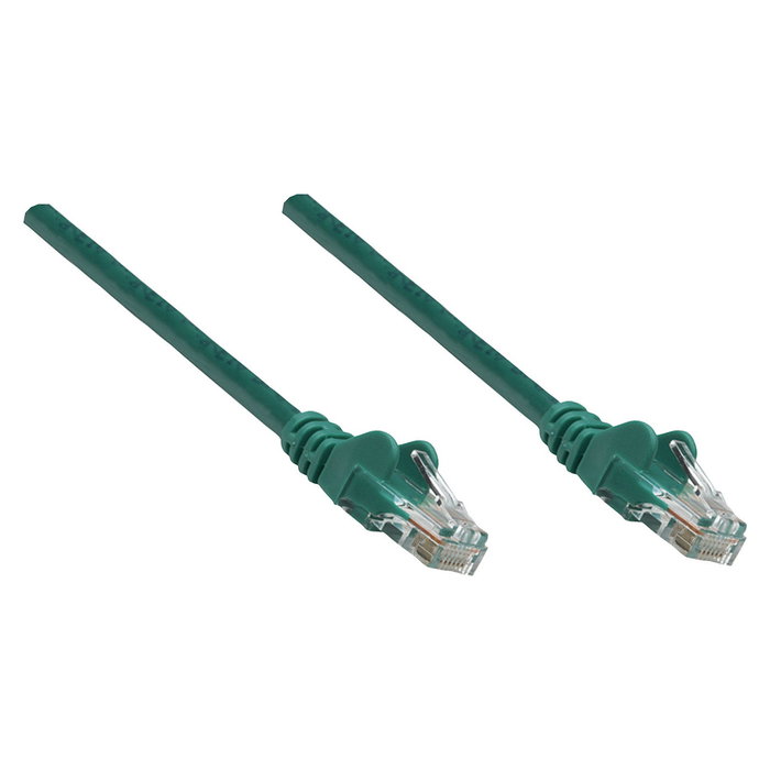 Intellinet Cable de Red Patch Cat6A, Cobre S/FTP LSZH, 0.25 m, Verde, RJ45 Macho, Chapado en Oro, GHMT