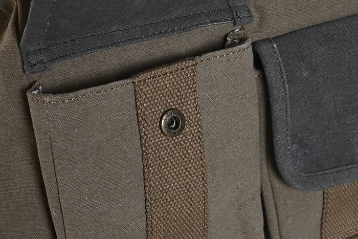 DKD Home Decor Bolso Bandolera Loft Noah Beige Gris 23 x 30 x 10 cm