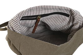 DKD Home Decor Bolso Bandolera Loft Noah Beige Gris 23 x 30 x 10 cm