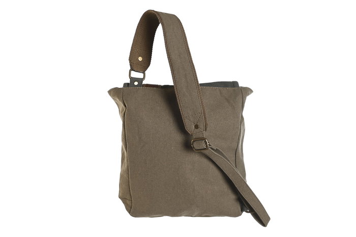 DKD Home Decor Bolso Bandolera Loft Noah Beige Gris 23 x 30 x 10 cm