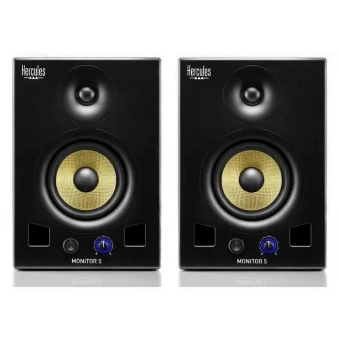 Hercules Monitor de Altavoz 5 - 2x80 Watts RMS - 160 Watts Peak Power - Woofer 5' Kevlar