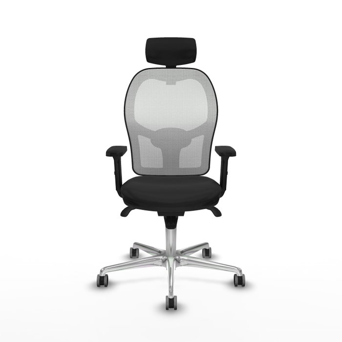 PIQUERAS Y CRESPO Silla de oficina Jorquera con mecanismo Sincro, Negro y Blanco