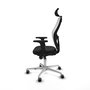 PIQUERAS Y CRESPO Silla de oficina Jorquera con mecanismo Sincro, Negro y Blanco