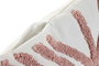 DKD Home Decor Pack de 2 Cojines de Poliéster 50x30 cm Blanco con Aplicaciones Rosa