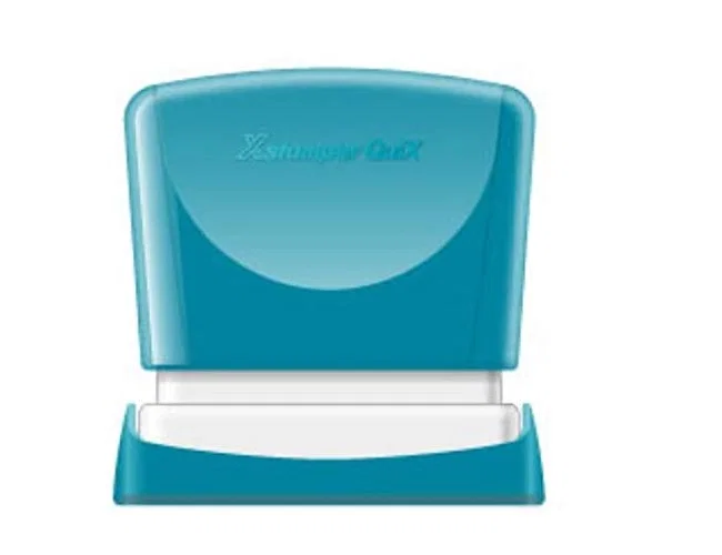 X'stamper Sello Quix Personalizable azul 11x25 mm q-04