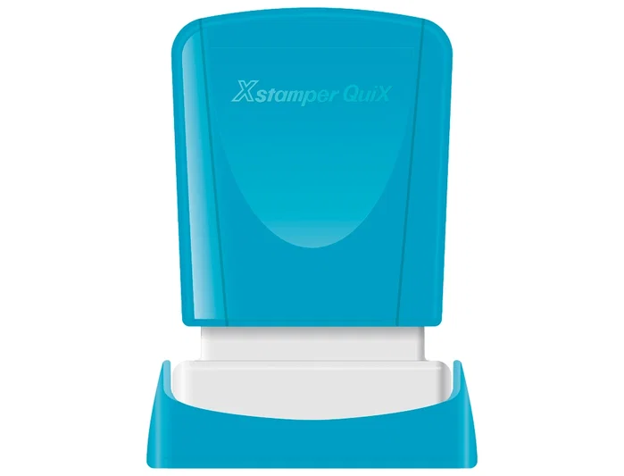 X'stamper Sello Quix Personalizable Color Azul Medidas 11x25 mm Q-04