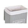 DKD Home Decor Set de 6 Cestas para la Ropa de Bambú y Poliéster Gris Oscuro
