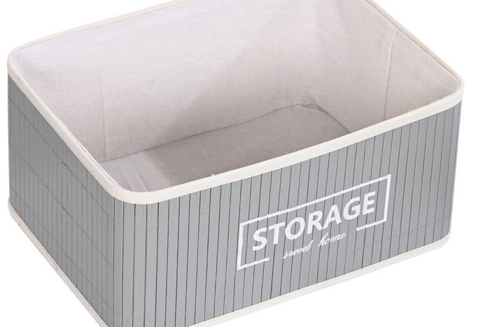 DKD Home Decor Cesta Ropa Basicos Gris Oscuro 30 x 46 x 40 cm Set de 6