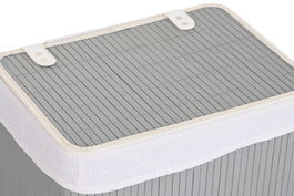 DKD Home Decor Cesta Ropa Basicos Gris Oscuro 30 x 46 x 40 cm Set de 6