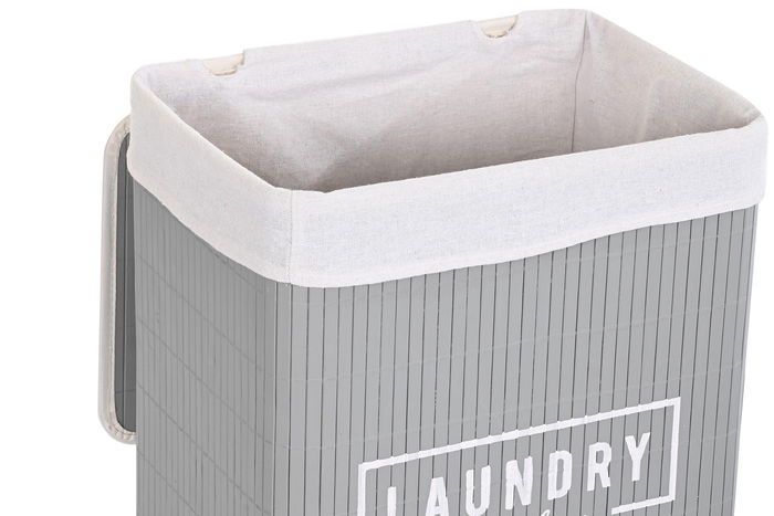 DKD Home Decor Cesta Ropa Basicos Gris Oscuro 30 x 46 x 40 cm Set de 6