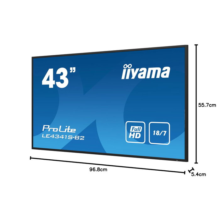 Iiyama PROLITE LE4341S-B2 Monitor de Señalización Digital 43 pulg Full HD IPS