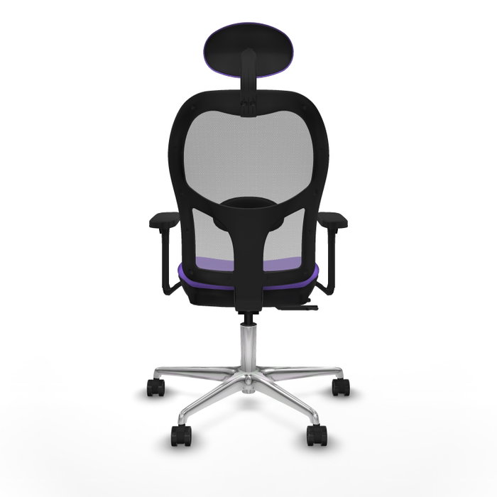 PIQUERAS Y CRESPO Silla de oficina Jorquera con Mecanismo Sincro/Traslack, Tela Lila y Malla Gris
