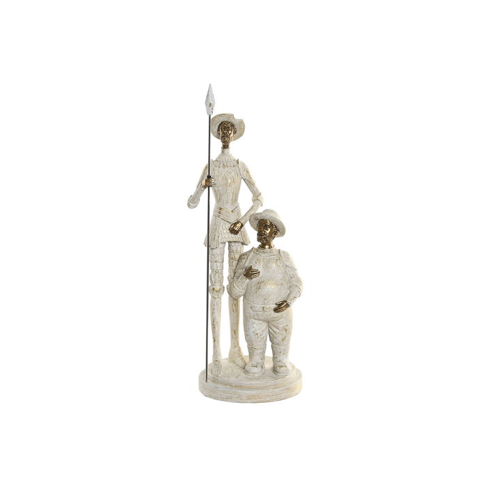 DKD Home Decor Figura de Quijote Blanco y Dorado