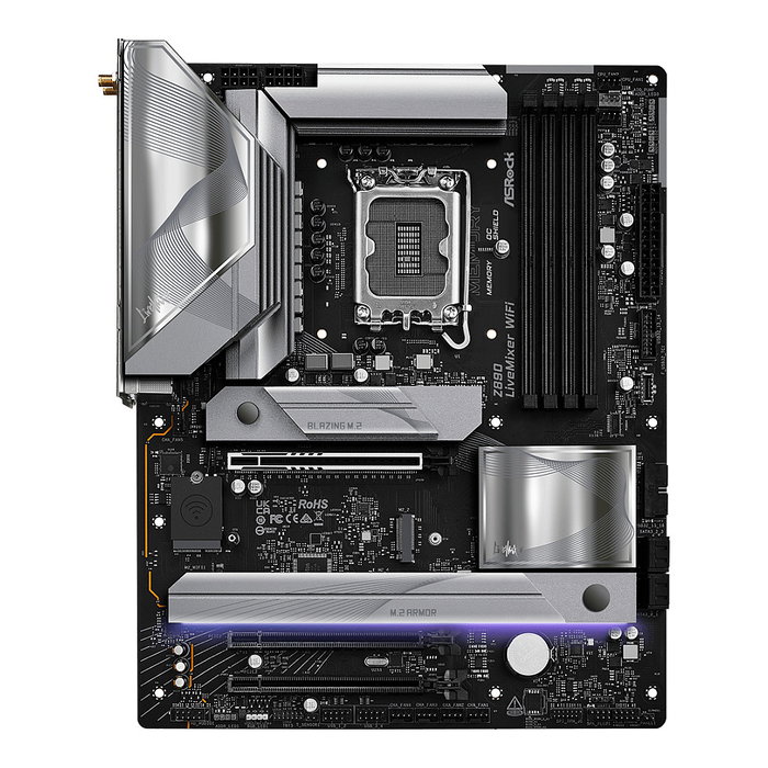 ASRock Z890 Placa Base WiFi 7, Socket LGA 1851, Intel Core Ultra, DDR5, Bluetooth 5.4 ATX ASRock Z890 Placa Base WiFi 7, Socket LGA 1851, Intel Core Ultra, DDR5, Bluetooth 5.4 ATX