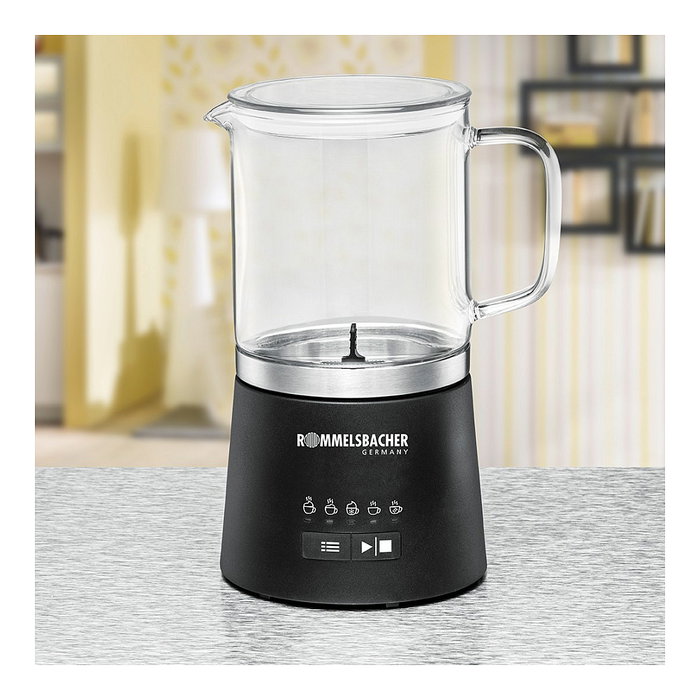 Rommelsbacher MS 625 Espumador de Leche 500ml Acero Inoxidable Negro