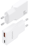AISENS Cargador GaN 30W Ultra Delgado 1xUSB-C 1xUSB-A Blanco