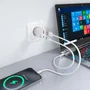 AISENS Cargador GaN 30W Ultra Delgado 1xUSB-C 1xUSB-A Blanco