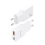 AISENS Cargador GaN 30W Ultra Delgado 1xUSB-C 1xUSB-A Blanco