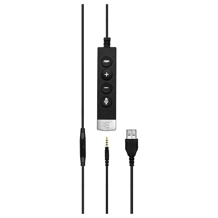 EPOS IMPACT SC 665 USB Auriculares Diadema con Micrófono Unidireccional Boom, Cancelación de Ruido, Supraaural, Negro/Plata, Alámbrico, USB Tipo-A, 50-18000 Hz