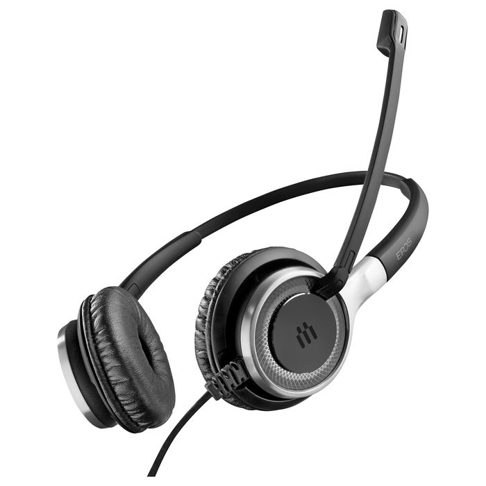 EPOS IMPACT SC 665 USB Auriculares Diadema con Micrófono Unidireccional Boom, Cancelación de Ruido, Supraaural, Negro/Plata, Alámbrico, USB Tipo-A, 50-18000 Hz