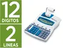 Ibico Calculadora Impresora 1221x 12 Dígitos Pantalla LCD Angulada Impresión Bicolor Rollo Papel 57mm