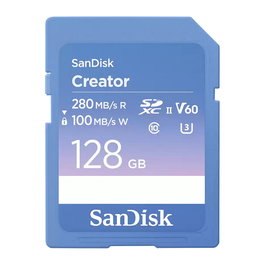 Sandisk creator tarjeta de memoria flash 128 gb video class v60 / uhs-ii u3 / class10 sdxc uhs-ii