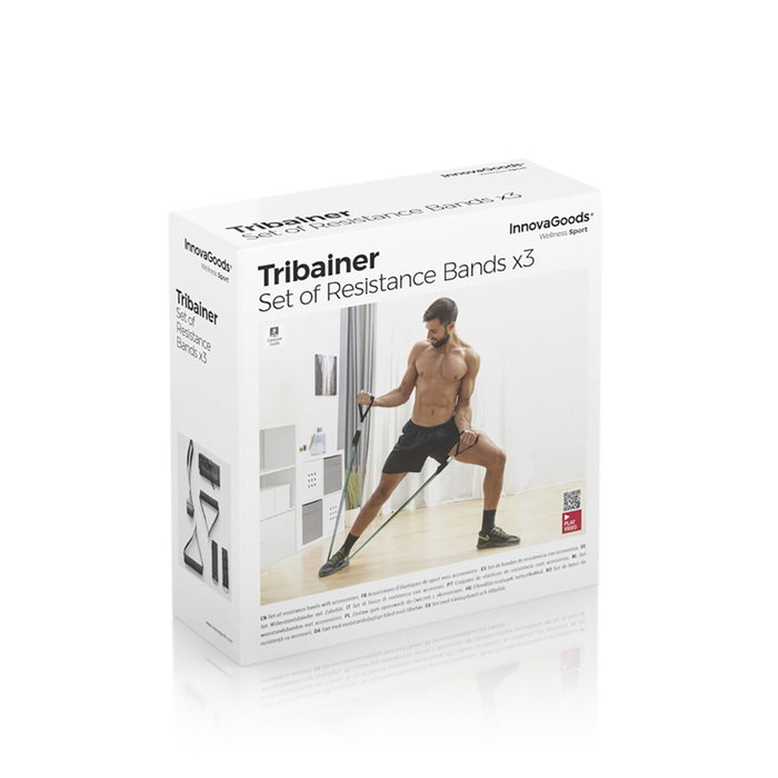 Pack Tabla de Flexiones Push-Up y Set de Bandas de Resistencia con Accesorios y Guía de Ejercicios InnovaGoods