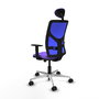 PIQUERAS Y CRESPO Silla de oficina Motilla con mecanismo Sincro/Traslack, Lila y Azul