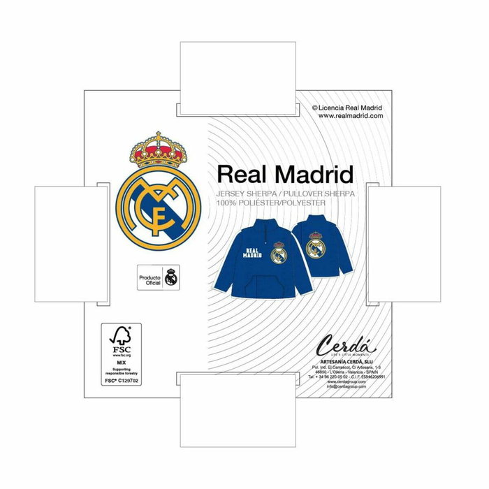 Cerdá Jersey Sherpa Fleece Indoor Real Madrid 4 Años Azul