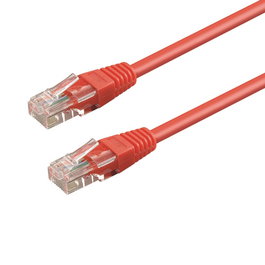 WP Cable de red Cat6 U/UTP WPC-PAT-6U005R Rojo 0,5 m