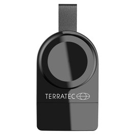 Terratec ChargeAIR Watch - Almohadilla de Carga Inductiva para Apple Watch Series 1/2/3/4 - Cargador USB Negro