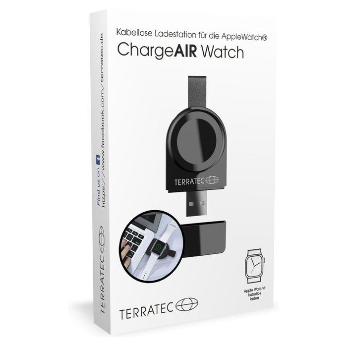 Terratec ChargeAIR Watch - Base de carga inductiva para relojes inteligentes