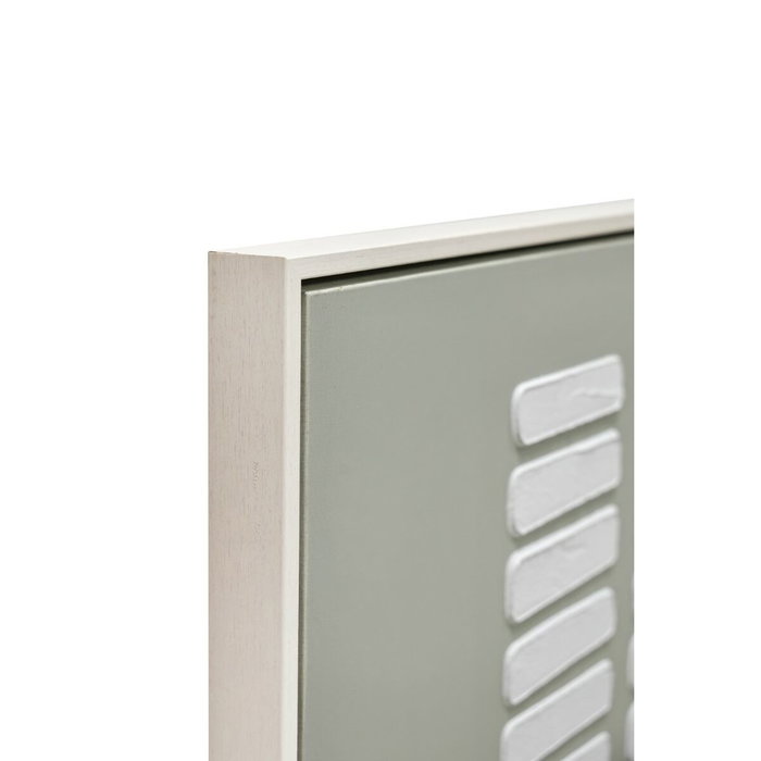 DKD Home Decor Cuadro Lienzo y Yeso Moderno Surtido de 2 Piezas Verde Menta y Blanco