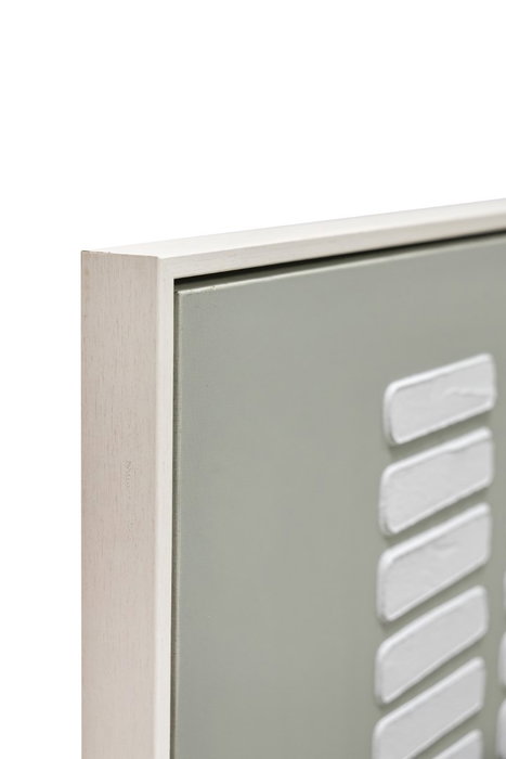 DKD Home Decor Cuadro Lienzo y Yeso Moderno Surtido de 2 Piezas Verde Menta y Blanco